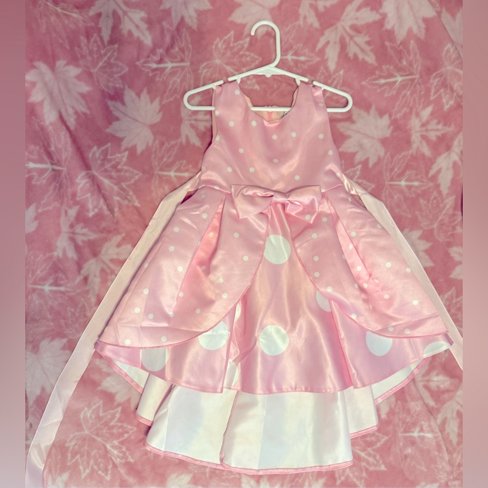 Pink Polka Dot Kids Costume Dress